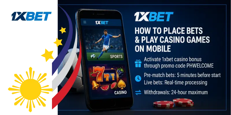 How to Place Bets & Play Casino Games on Mobile